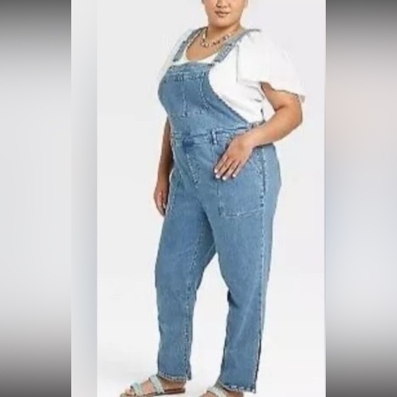 Ava & Viv Denim - NWT Ava & Viv blue stretch denim overalls 22W